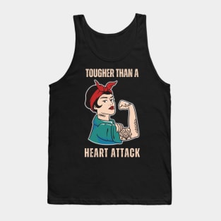 Tougher Than A Heart Attack Survivor Woman Tank Top